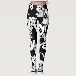 Svart och vit design leggings