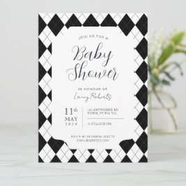 Svart och vit diamant Argyle Könsneutral Inbjudningar