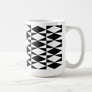 Svart Och Vit Diamant Kaffemugg