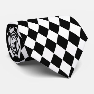 Svart och vit diamant Tie Slips