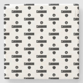 Svart och vit "Divide"-symbol Lino-klipp Stenunderlägg