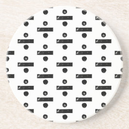 Svart och vit "Divide"-symbol Lino-klipp Underlägg
