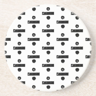 Svart och vit "Divide"-symbol Lino-klipp Underlägg