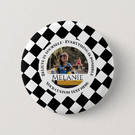 Svart och vit djärv motivation knapp