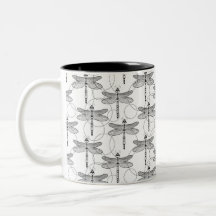 Svart och vit dragonfly