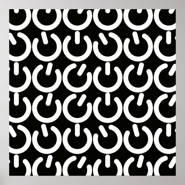 Svart och vit effektsymbol Mönster Poster (Framsidan)