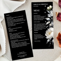 Svart och vit elegant boho bröllopsmall
