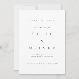 Svart och vit Elegant Boho Spara datum II Inbjudningar