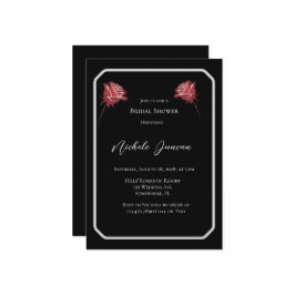 Svart och vit Elegant - enkel Möhippa Inbjudningar