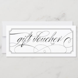Svart och vit Elegant Gift Vouchers
