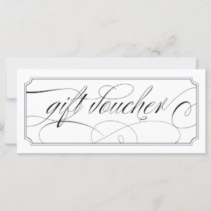 Svart och vit Elegant Gift Vouchers