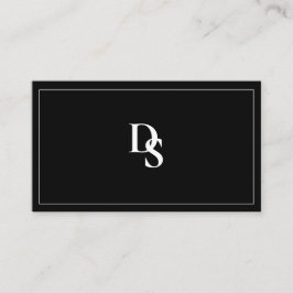 Svart och vit Elegant med inledande Visitkort