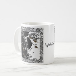 Svart och vit engelsk setter kaffemugg