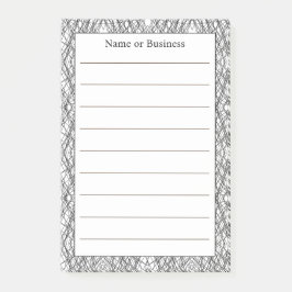 Svart och vit enkel geometrisk Abstrakt Post-it Block