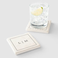 Svart och vit enkel klassisk minimalistisk monogra