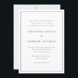 Svart och Vit Enkel Typografi Formell Bröllop Inbjudningar<br><div class="desc">Inbjudan gäster till bröllop med inbjudan till anpassadet elegant bröllop. Denna minimalistiska bröllopsinbjudan innehåller formuleringar där Brides föräldrar är värd. Den har enkel typografi, modern kalligrafi och ett enkelt gräns. Anpassa den här enkla bröllopsinbjudan genom att lägga till din händelseinformation. Den här formella bröllopsinbjudan är perfekt för vilken bröllop-säsong som...</div>