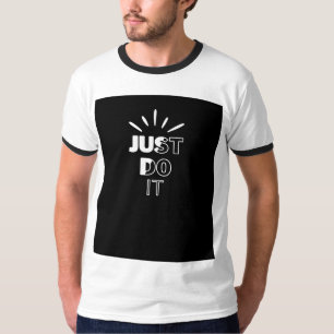 Svart och vit enkel typografi T Shirt