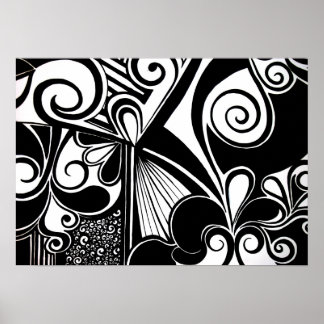 Svart och vit enkelhet poster