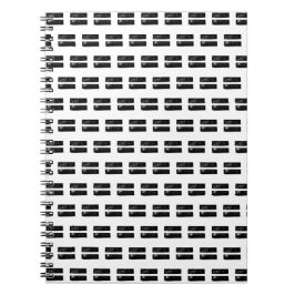 Svart och vit "Equals"-symbol Lino-klipp Anteckningsbok