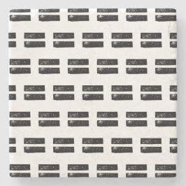 Svart och vit "Equals"-symbol Lino-klipp Stenunderlägg