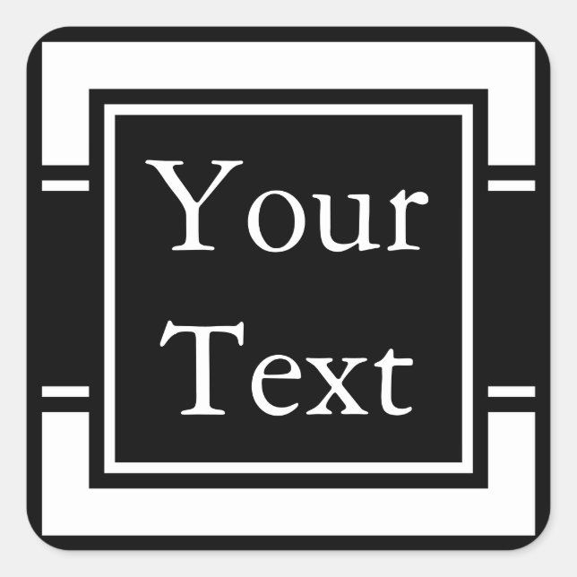 Svart och vit-etiketter eller etiketter med text A (Framsida)