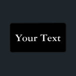 Svart och vit-etiketter eller etiketter med text A Adressetikett<br><div class="desc">De här personligerna har etiketter med vit text på en svart bakgrund. Du kan använda de här anpassningsbarna som presentkort, favoritetiketter för bröllop eller anpassa dem för andra evenemang eller tillfälle. Texten kan anpassas på produktordersidan. Se till att kontrollera de samordnande anpassningsbarna, kort, stationära och andra True Black-produkter i vår...</div>