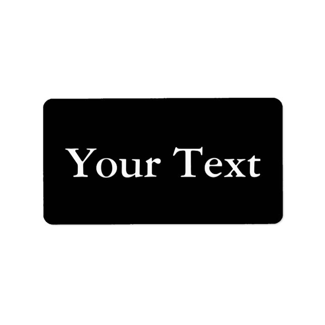 Svart och vit-etiketter eller etiketter med text A Adressetikett (Framsidan)