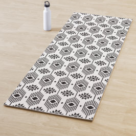 Svart och vit etnisk ikat geometric mönster