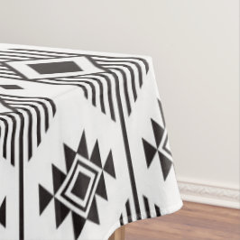 Svart och vit etnisk ikat geometric mönster