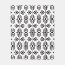 Svart och vit etnisk ikat geometric mönster