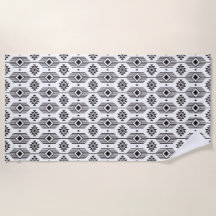 Svart och vit etnisk ikat geometrisk mönster