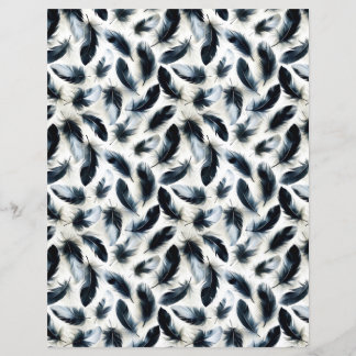 Svart och vit fågelfjädrar, pappra