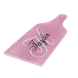 Svart och vit Fancy Monogram Rosa