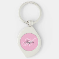 Svart och vit Fancy Monogram Rosa