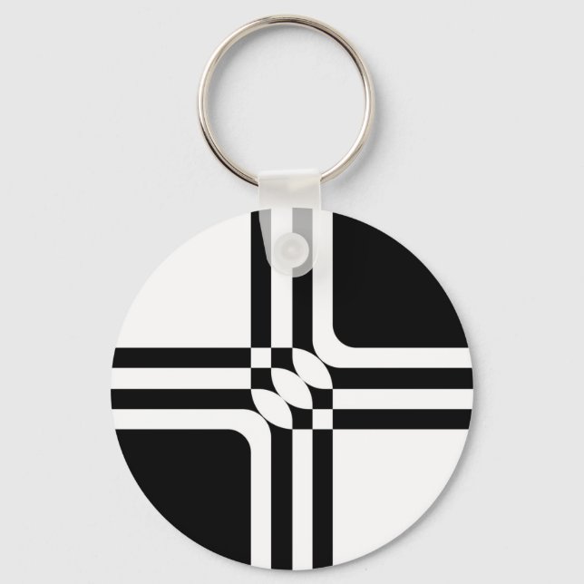 Svart och vit fantasi nyckelring (Framsida)