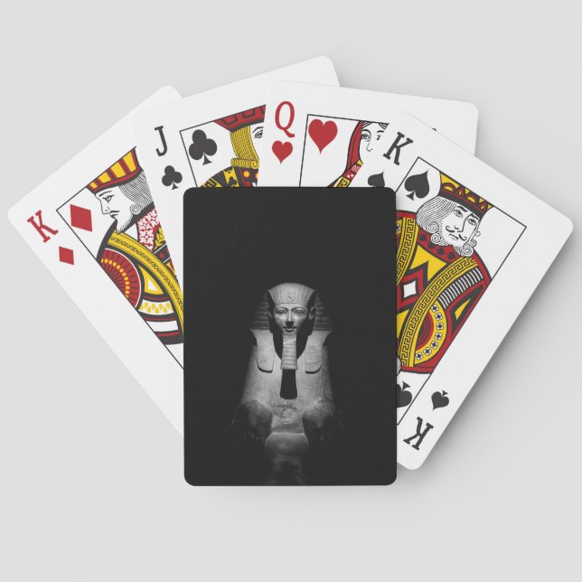Svart och vit faraokung casinokort (Baksidan)