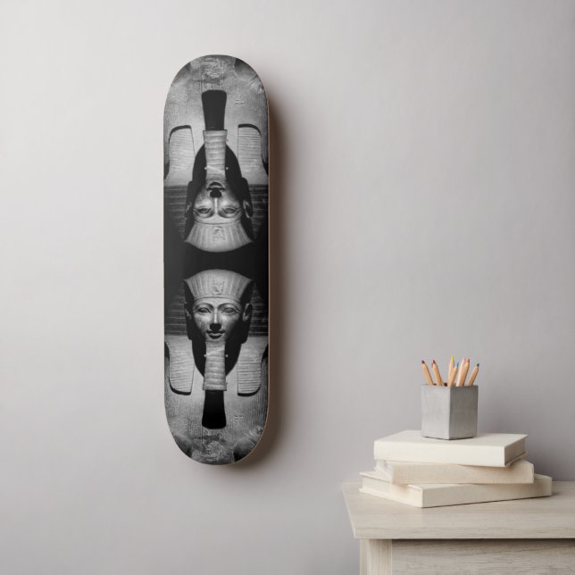 Svart och vit faraokung mini skateboard bräda 18,5 cm (Väggkonst)