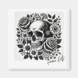 Svart och vit femme Forte Magnet