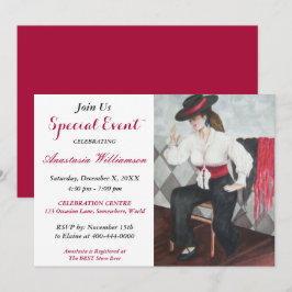 SVART OCH VIT FEST INVITATION INBJUDNINGAR