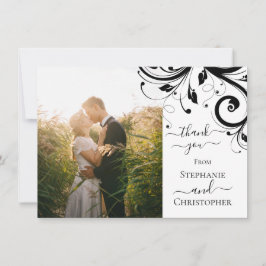 Svart och vit Festive Swirl Photo Tack