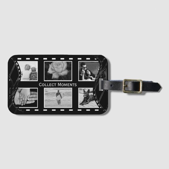 Svart och vit filmrulle bagagebricka (Framsida horisontal)
