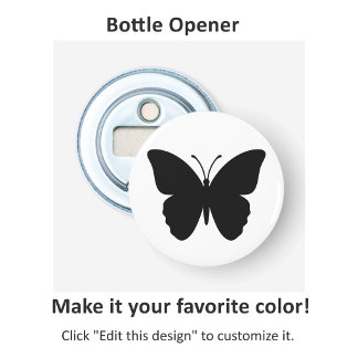 Svart och vit fjärilsälskare flasköppnare