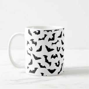 Svart och vit fladdermöss kaffemugg