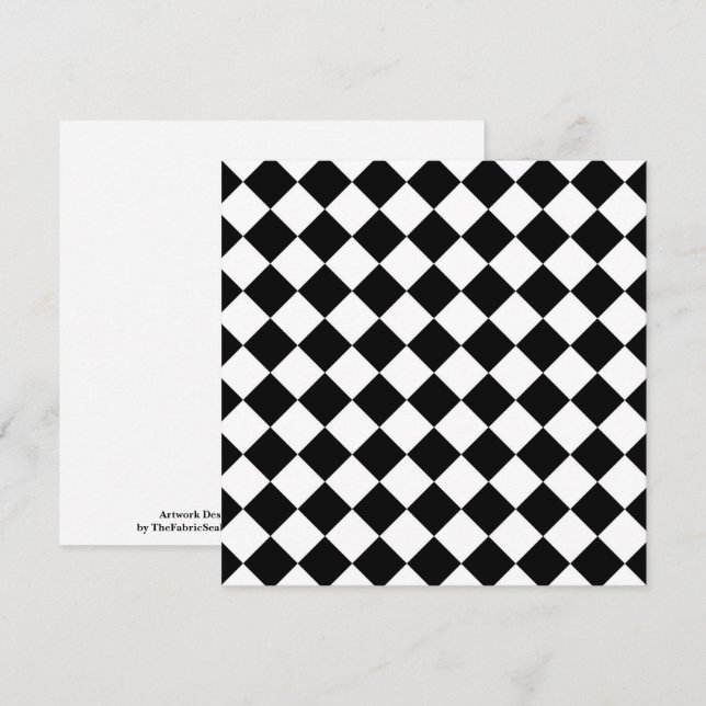 Svart och vit Flagga med kontrollbord Kort (Fram/baksida)