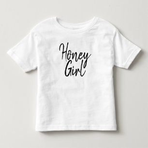 Svart och vit flicktypografi i Cute Baby Girl Typo T Shirt