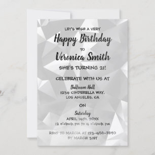 Svart och vit Foggy Birthday-inbjudan Inbjudningar