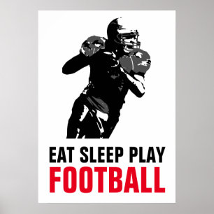 Svart och vit fotbolls-EM i viloläge Poster