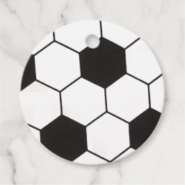 Svart och Vit Fotbolls Mönster Geometrisk Gåvor Etiketter