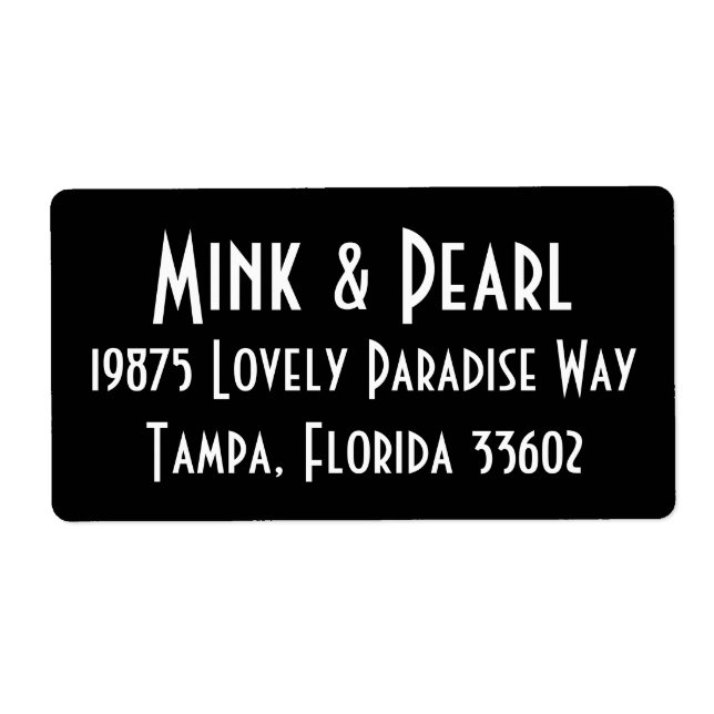 Svart och vit fraktionsetikett fraktsedel (Framsidan)