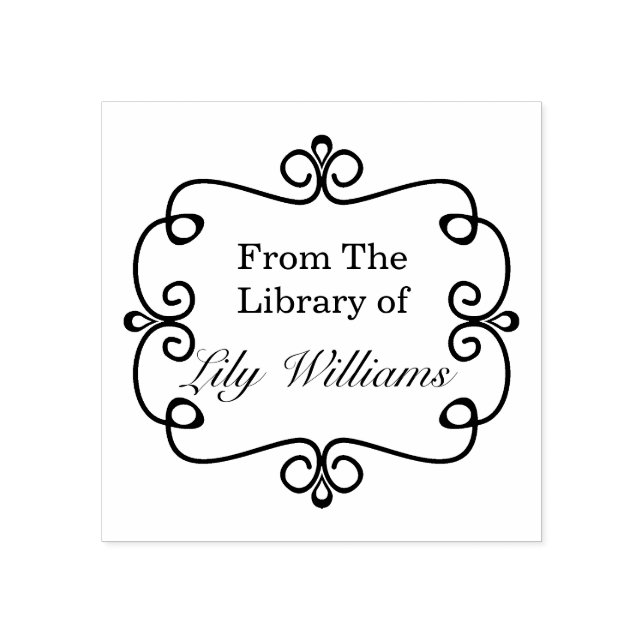 Svart och vit från Bibliotek i bokplattan Stämpel (Tryck)